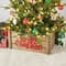 Glitzhome® Merry Christmas Wood Crate Tree Collar